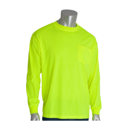 Non-ANSI Long Sleeve T-Shirt, Hi-Vis Yellow, XL 310-EH-1100-LY/XL
