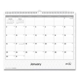 Enterprise Wall Calendar, Geometric Artwork, 15 x 12, White/Gray Sheets, 12-Month (Jan to Dec): 2025
