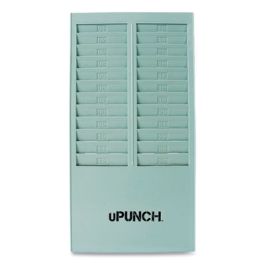 Time Card Rack, 24 Pockets, Gray