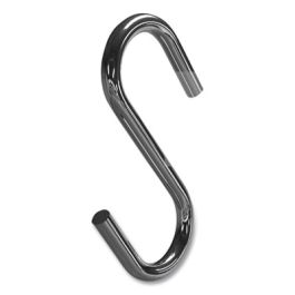 S Hooks, Metal, Silver, 50/Pack