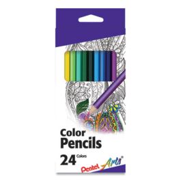 Color Pencils, 1.98 mm, H (#3), Assorted Lead and Barrel Colors, 24/Pack