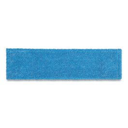 Adaptable Flat Mop Pads, Microfiber, 19.5 x 5.5, Blue