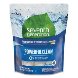 Natural Dishwasher Detergent Concentrated Packs, Free and Clear, 45 Packets/Pack