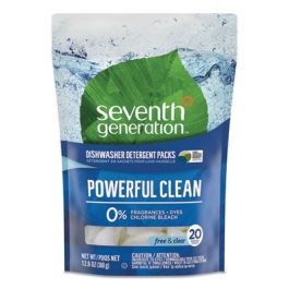 Natural Dishwasher Detergent Concentrated Packs, 20/Pack, 12 Packs/Carton