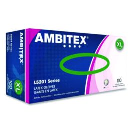 L5201 Series Powder-Free Latex Gloves, 4 mil, X-Large, Cream, 100/Box