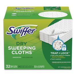 Dry Refill Cloths, White, 10.63" x 8", 32/Box, 4 Boxes/Carton