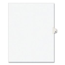 Preprinted Legal Exhibit Side Tab Index Dividers, Avery Style, 10-Tab, 12, 11 x 8.5, White, 25/Pack