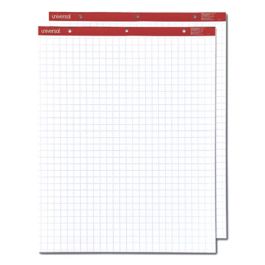 Easel Pads/Flip Charts, Quadrille Rule (1 sq/in), 27 x 34, White, 50 Sheets, 2/Carton