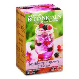 Botanicals Blackberry Raspberry Hibiscus Cold Water Herbal Infusion, 0.7 oz Tea Bag, 18/Box