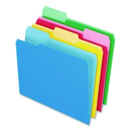 Colored File Folders, 1/3-Cut Tabs: Assorted, Letter Size, Assorted Colors, 36/Pack