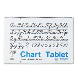 Chart Tablets, Presentation Format (1" Rule), 24 x 16, White, 30 Sheets