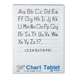 Chart Tablets, Presentation Format (1.5" Rule), 24 x 32, White, 25 Sheets