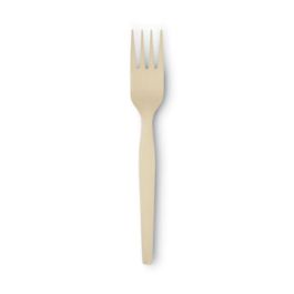 SmartStock Plastic Cutlery Refill, Series-O, Mediumweight Fork, Beige, 40/Pack, 24 Packs/Carton