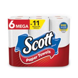 Choose-a-Size Mega Kitchen Roll Paper Towels, 1-Ply, 102/Roll, 6 Rolls/Pack, 4 Packs/Carton