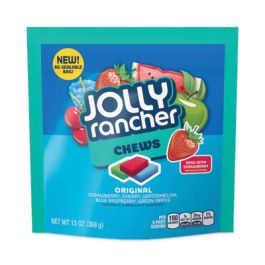 Chews Candy, Assorted Flavors, 13 oz Pouches, 4/Carton