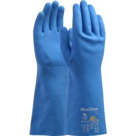 Latex Blend Coated Glove with Nylon / Elastane Liner and Non-Slip Grip on Palm & Fingers – 14", Blue, 2XL 76-730/XXL