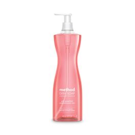Dish Soap Pump, Hour-Glass Bottle Shape, Pink Grapefruit Scent, 18 oz Pump Bottle