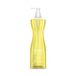 Dish Soap Pump, Hour-Glass Bottle Shape, Lemon Mint Scent, 18 oz Pump Bottle, 6/Carton