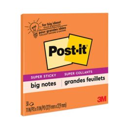 Big Notes, Unruled, 11 x 11, Orange, 30 Sheets