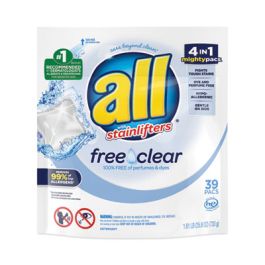 MIGHTY PACS Free Clear Super Concentrated Laundry Detergent, 39/Pack