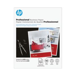 Professional Business Paper, 52 lb Bond Weight, 8.5 x 11, Glossy White, 150/Pack