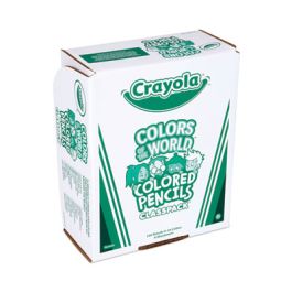 Colors of the World Colored Pencils Classpack Set, Assorted Lead/Barrel Colors, 240/Pack