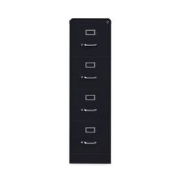 Four-Drawer Economy Vertical File, Letter-Size File Drawers, 15" x 22" x 52", Black