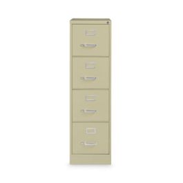 Four-Drawer Economy Vertical File, Letter-Size File Drawers, 15" x 22" x 52", Putty