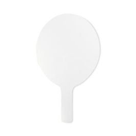 Dry Erase Paddle, 12" x 7", White Surface, 12/Pack