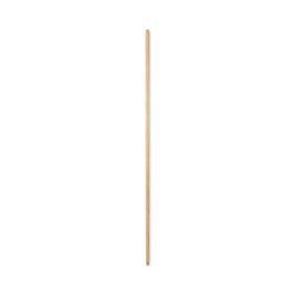 Threaded End Broom Handle, Lacquered Hardwood, 0.94" dia x 54", Natural