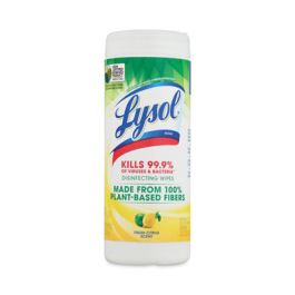 Disinfecting Wipes II Fresh Citrus, 7 x 7.25, 30 Wipes/Canister, 12 Canisters/Carton
