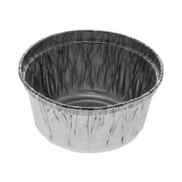 Aluminum Take-Out Container, 4 oz, 2.94" Diameter x 1.66" h, Silver, 1,000/Carton