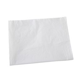 Linear Low Density Industrial Can Liners, 60 gal, 0.7 mil, 38" x 58", White, Flat Pack, 100/Carton