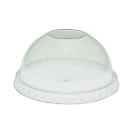 EarthChoice Strawless RPET Lid, Dome Lid, Fits 9 oz to 20 oz "A" Cups, Plastic, Clear, 900/Carton