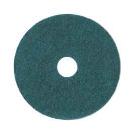 Heavy-Duty Scrubbing Floor Pads, 20" Diameter, Green, 5/Carton