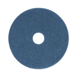 Scrubbing Floor Pads, 20" Diameter, Blue, 5/Carton