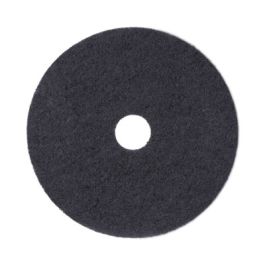 Stripping Floor Pads, 19" Diameter, Black, 5/Carton