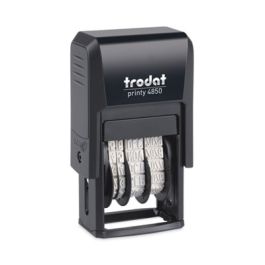 Printy Custom Self-Inking Dater, 1" x 0.19", Black/Blue/Red