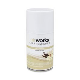 AirWorks Metered Aerosol Spray, Very Vanilla, 7 oz, 12/Carton