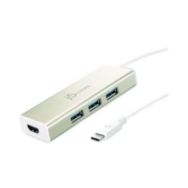 USB-C Hub and 4K HDMI, 3 Ports, Silver