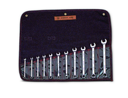 12 Pt. Metric Full Polish Combination Wrenches, 18 Pieces, Full Polish Finish 958