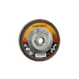 3M™ Cubitron™ II Flap Disc 967A, 60+, T29 Quick Change, 4-1/2 in x 5/8"-11, Giant, 10 ea/Case