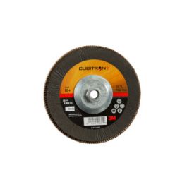 3M™ Cubitron™ II Flap Disc 967A, 80+, T29 Quick Change, 7 in x 5/8"-11, Giant, 5 ea/Case