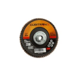 3M™ Cubitron™ II Flap Disc 967A, 80+, T29 Quick Change, 4 in x 3/8"-24, 10 ea/Case