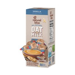 Natural Bliss Dairy Creamers, Vanilla Oatmilk, 0.38 oz, Mini Cups, 50/Box