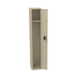 Single-Tier Locker, One Locker with Hat Shelf, 12w x 12d x 72h, Sand