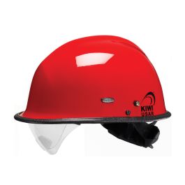 Rescue Helmet with ESS Goggle Mounts and Retractable Eye Protector, Red, OS 804-3406