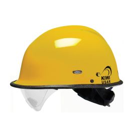 Rescue Helmet with ESS Goggle Mounts and Retractable Eye Protector, Yellow, OS 804-3407