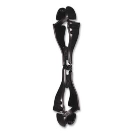 Squids 3400 Glove Clip Holder with Dual Clips, 1 x 1 x 6.5, Acetal Copolymer, Black, 100/Carton
