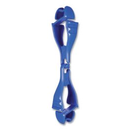Squids 3400 Glove Clip Holder with Dual Clips, 1 x 1 x 6.5, Acetal Copolymer, Blue, 100/Carton